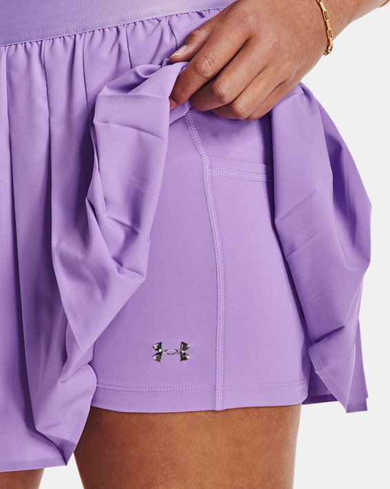 Women's UA SportSkort Pleated in Purple image number 3